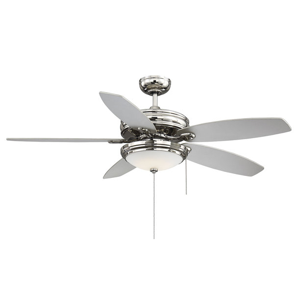 Ebern Designs 12'' 1 Light Polished Nickel Bowl Ceiling Fan Light Kit Wayfair